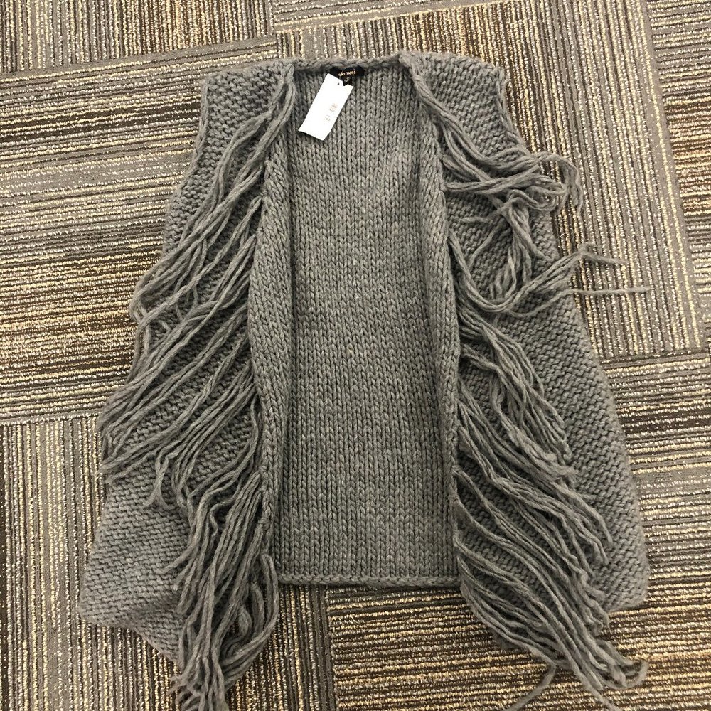 Ella Moss Grey Fringe Vest